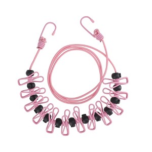 Unique Bargains with Metal Clips*12 & Windproof Beads*13 Clothesline 1 Pc - 1 of 4