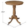 International Concepts 30" Round Top Pedestal Table - 34.9"H - 4 of 4