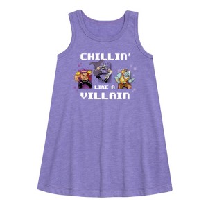 Girls' - Teenage Mutant Ninja Turtles - Chillin Like A Villain Graphic Sleeveless Aline Dress - 1 of 3