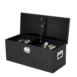 Heavy Duty Aluminum Truck Bed Tool Box with 2 Metal Boxes, Lock & Keys, Storage Tool Boxes Chest Box Organizer - 1 of 4