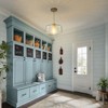 LLHZSY 11" Light Green Vertical Striped Lantern Glass Pendant Chandelier Fixture for Kitchen Dining Room Hallway - 3 of 4