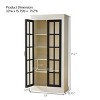71.2'' Tall Farmhouse Display Cabinet with Lattice Glass Doors & Adjustable Shelves for Living Room,Kitchen,Hallway-Baofuwish - 4 of 4