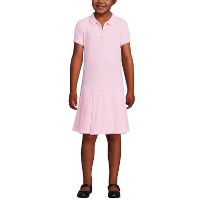 Lands' End School Uniform Kids Short Sleeve Mesh Pleated Polo Dress