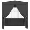 vidaXL Professional Party Tent with Side Walls 8.2'x8.2' Anthracite 0.3 oz/ftÂ² - 2 of 4