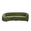 Chic Crate-Modern Curved Sectional Sofa – 92.13Inch Pre-Assembled 4-Seater Green Upholstered Fabric Sofa, Compact Living Room Furniture - 2 of 4