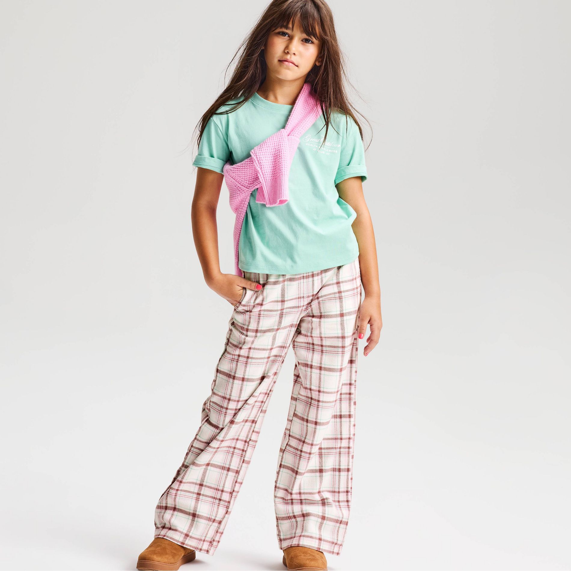 Girls' Flannel Pants - Cat & Jack™