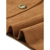 Agnes Orinda Women's Plus Size High Waist Button Front with Pocket Mini Corduroy A-Line Skirt - 4 of 4