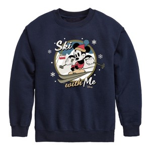 Boys' - Disney - Ski With Me Graphic Long Sleeve Fleece Sweatshirt - 1 of 4