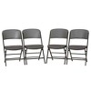 4pk Padded Commercial Grade Folding Chair Gray - Lifetime: Indoor/Outdoor, Easy Clean, No Assembly Required - 2 of 4