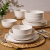 Gibson Home Candy Skies 12 Piece Unbreakable Wheat Straw Melamine Plates and Bowls Dinnerware Set - Green - 2 of 4