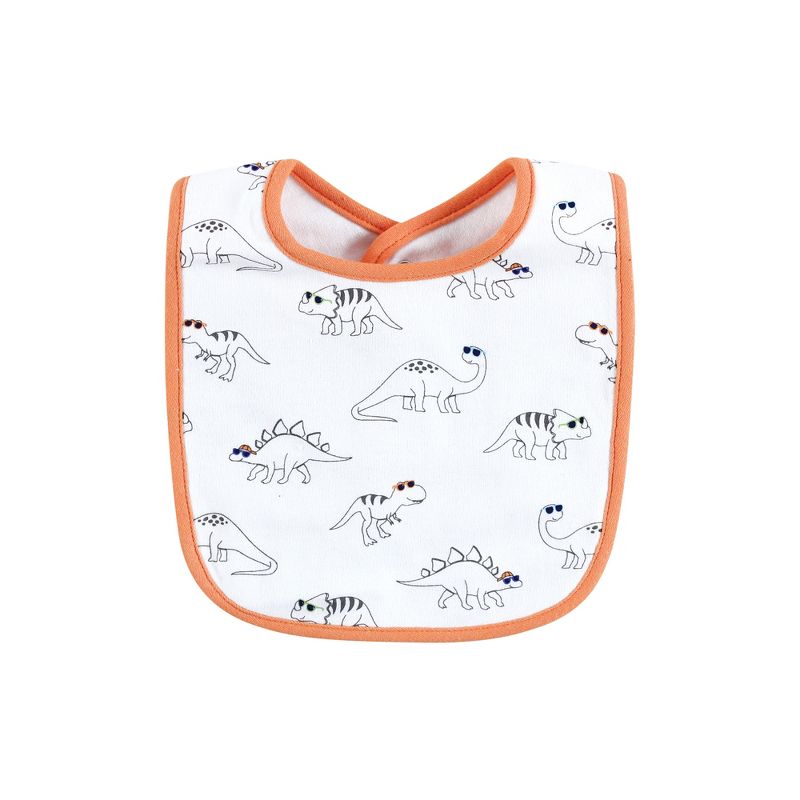 Hudson Baby Infant Boy Cotton Bib and Sock Set, Cool Dinosaurs, One Size, 6 of 7