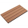 vidaXL WPC Tiles 23.6"x11.8" 6 pcs 10.8ftÂ² Brown - 3 of 4
