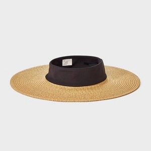 Straw Floppy Visor Hat - A New Day™ L/XL Natural : Target display picture 1