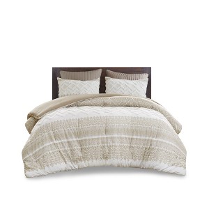 Gracie Mills Robbins 3-Piece Cotton Comforter Set with Chenille Tufting - 1 of 4