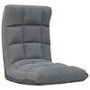 VidaXL Folding Floor Chair Light Gray Fabric - 2 of 4