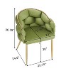 CAVINAS Velvet Upholstered Accent Chair with Gold Legs,Modern Arm Chairs for Bedroom,Reading Room,1pc/2pc - 3 of 4