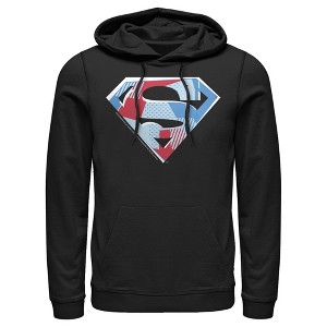 Men's Superman Logo Geometric Pull Over Hoodie - 1 of 3
