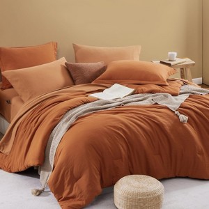 BAGOKIE 5/7 Pieces Bed in a Bag with Fitted Sheet, Flat Sheet, Pillow Sham, and Pillowcase - 1 of 4
