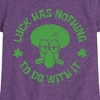 Girls' - SpongeBob Squarepants - Squidward Luck Fitted Short Sleeve Graphic T-Shirt - 2 of 4