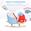AZL1 Life Concept Rocker and Spring Horse Wooden Plush Ride on Plane with Melody Handles Safety Belt for Toddlers Kids, Red, 24.03"*13"*17.73" - 4 of 4