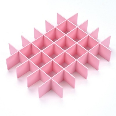 Pink Adjustable 30-Slot Nail Polish Divider Organizer