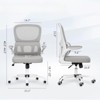 Fontoi Task and Office Chairs, Mesh Desk Chair with Lumbar Support, Comfy Computer Desk Chair with Adjustable Height, Gray, 25.59"*25"*40" - 2 of 4