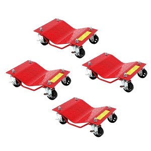 Car Dolly Set of 4, 8000 LBS Capacity Wheel Dolly, Heavy Duty Vehicle Dolly for Moving Car with 3 Inch Steel Wheels, Bolts Resist Tire Wear - 1 of 4