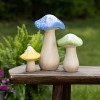Transpac Ceramic 9.75 in. Terracotta Mushroom Decor Set of 3 - 3 of 4