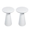 UPHA 16-Inch Round Side Table Set of 2 – Magnesium Oxide Mushroom Shape End Table for Indoor & Outdoor Use - 2 of 4