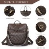 INFURNIC Backpacks Women Convertible Leather Backpack Handbag Waterproof Large Capacity Multi-functional Travel Bag, Brown, 12.87"*7.02"*2.34" - 3 of 4