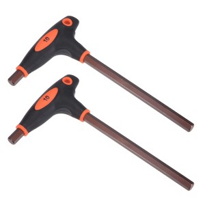 Unique Bargains S2 Steel T-Handle Metric Dual End Hex Wrenches 2 Pcs - 1 of 4