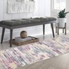 Washable Modern Geometric Printed Rug Non Slip Low Pile Rug Soft Throw Floor Cover Foldable Indoor Carpet for Living Room Bedroom Playroom - 3 of 4