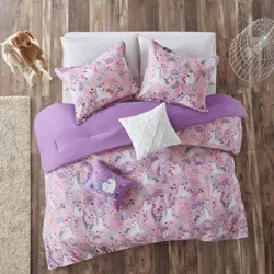 Twin/Twin XL Reversible Laila Cotton Printed Comforter Set Pink