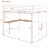 ALEXOUN Metal Loft Bed Frame, Loft Bed with L-Shape Desk and Metal Grid, Space Saving Loft Bed with Desk Underneath for Kids,Teens - 3 of 4