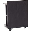 Kings Brand Furniture Farrell Snack Side End Table with Storage Shelves and Wheels, Chocolate - 3 of 4