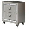 NicBex 2/5 Mirror Accents Drawer Vertical Dresser,Modern Chest of Drawers with Bun Foot for Bedroom,Living Room,Entryway,Gray - 4 of 4