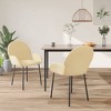 vidaXL Dining Chairs, 2 Pcs, Cream Velvet - 2 of 4