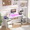 Ahealpus Computer Desk with Power Outlets and Fabric Drawers - 4 of 4