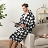 PAVILIA Mens Soft Robe, Plush Warm Bathrobe for Men, Long Spa Fleece Flannel with Shawl Collar, Pockets, Trim Piping - 4 of 4
