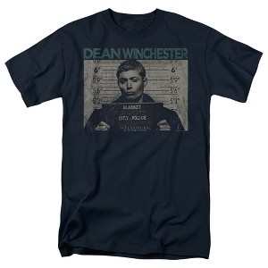 Supernatural Dean Mug Shot Adult T-Shirt - 1 of 4