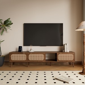 LOVSON 78" TV Stand for 75/80/85 inch TV, Console with Ample Storage for Living Room, Bedroom, Entertainment Center with Open Shelf - 1 of 4