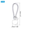 Unique Bargains Braided PU Leather Keychain with Stainless Steel Key Ring - 2 of 3