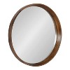 Kate and Laurel Prema Wood Framed Mirror, 24" Diameter, Walnut Brown - 4 of 4