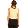 Elevenparis Womens Cropped Ribbed Tank Top, Yellow, Medium - 3 of 4
