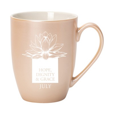 Elanze Designs Hope Dignity And Grace Precious Pearl 10 ounce New Bone China Coffee Cup Mug