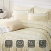 5/7 Pcs Bedding Set with Cationic Dyeing for Striking Double-Sided Contrast - 4 of 4