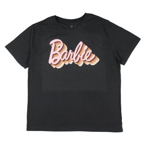 Barbie Women's symbolic Fashion Doll Logo Graphic Print Adult T-Shirt - 1 of 3