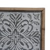 Whitewashed Tin Tile with Wood Frame Wall Decor - Foreside Home & Garden - 4 of 4