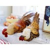 Hen and Rooster Shelf Sitter with Metal Accents (Set of 2) - 2 of 4