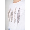 Women's Feather Print T-Shirt - Look Mode USA - 3 of 3